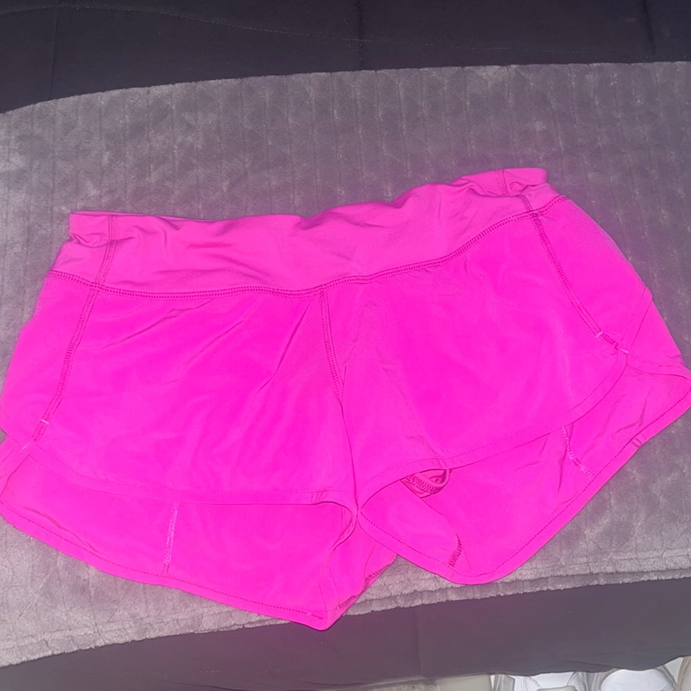 Hot pink lulu lemon speed up shorts